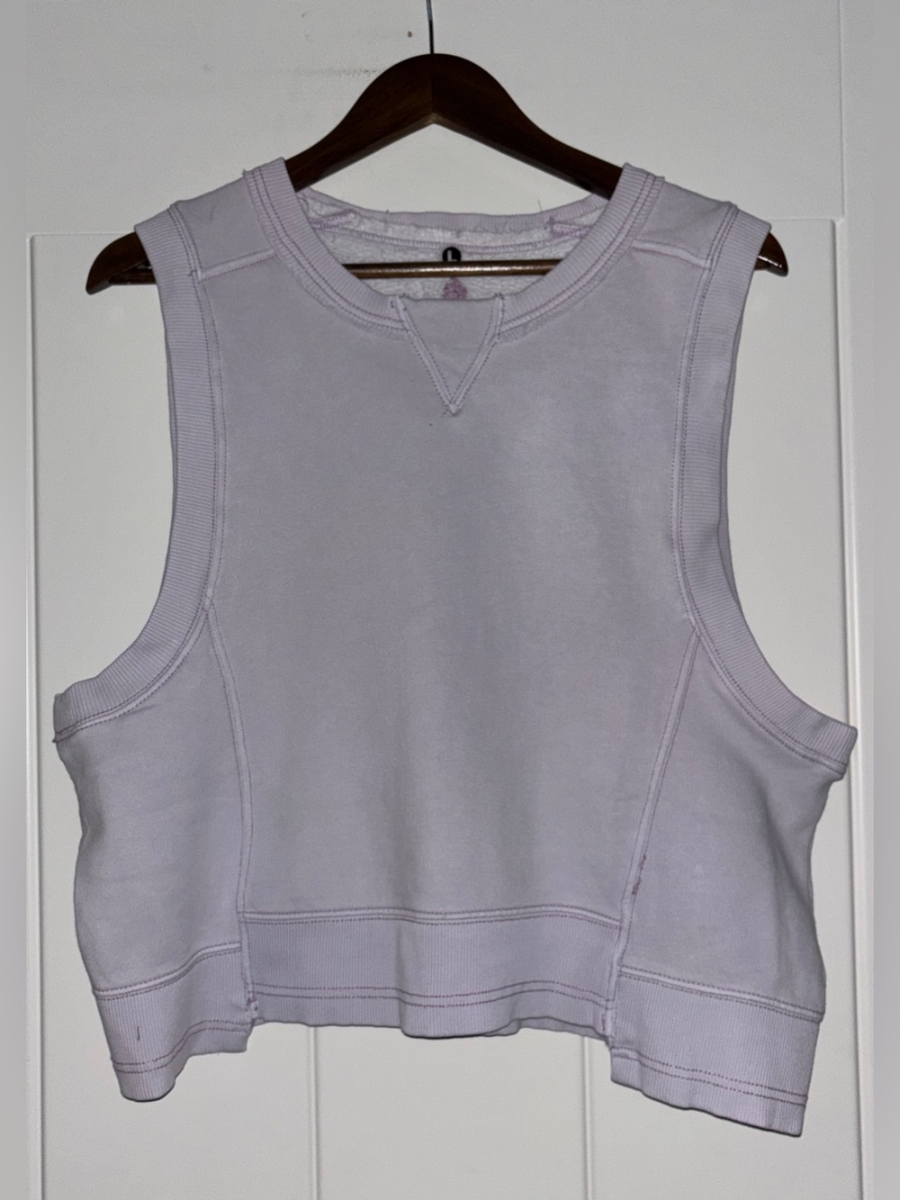FP Movement Free People Intercept Tank Lavender Crop Women L Gym Workout Casual